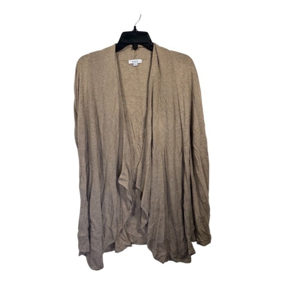 Backdrop Cardigan Womens Size S/M Beige Lighweight Open Shawl Neck Coastal